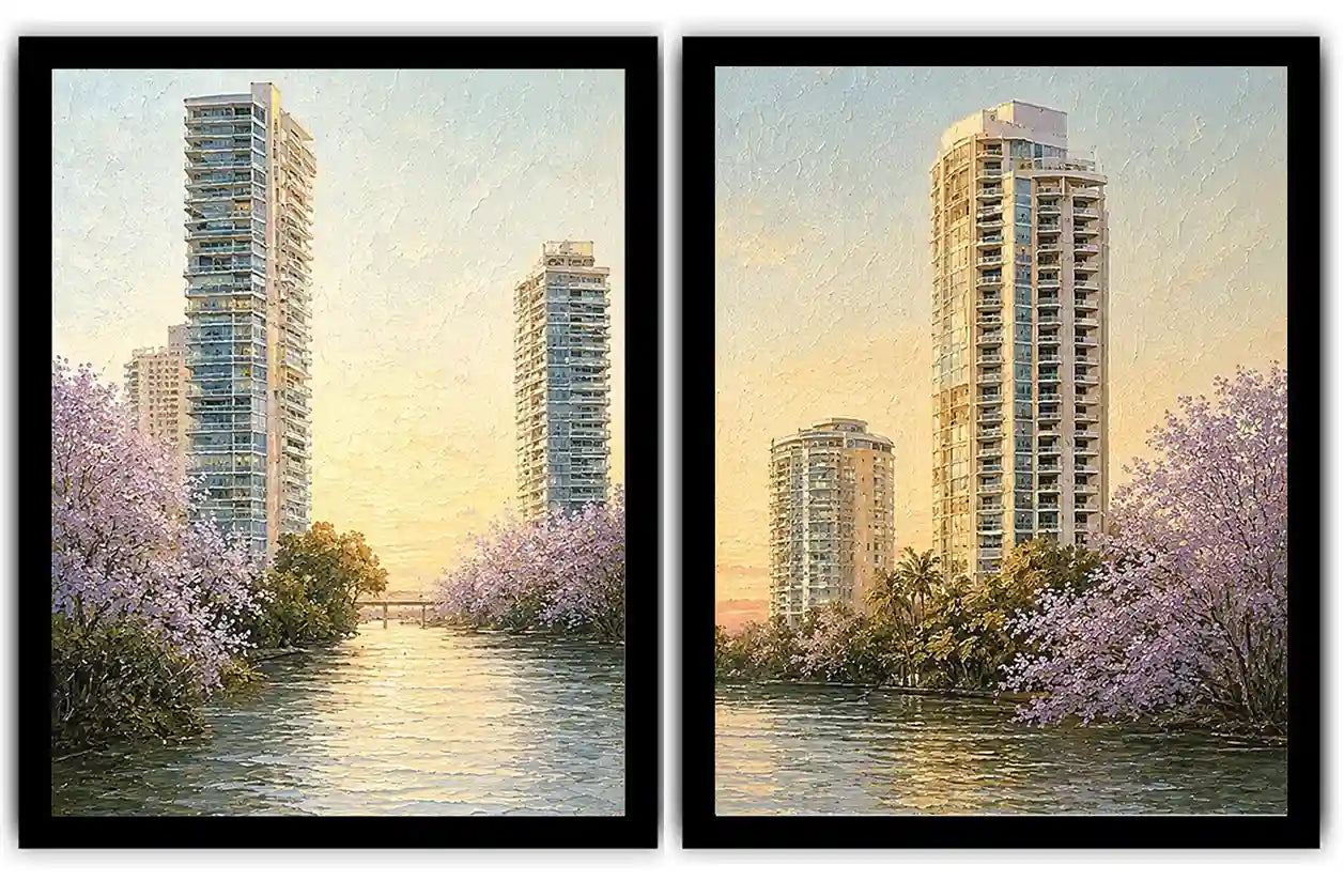 Tropical Leopard Jungle Diptych Wall Art