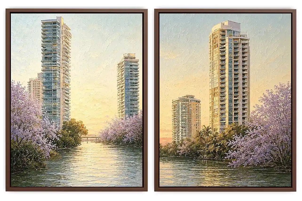 Tropical Leopard Jungle Diptych Wall Art