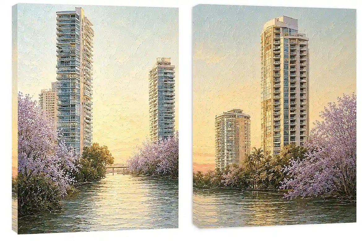 Tropical Leopard Jungle Diptych Wall Art