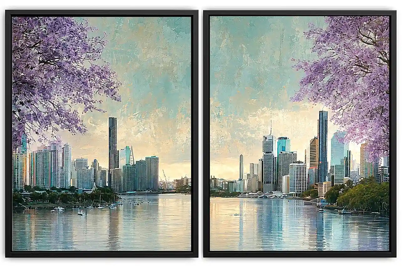 Black Cockatoo Botanical Diptych Wall Art