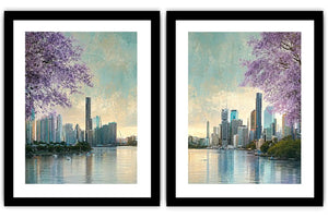 Black Cockatoo Botanical Diptych Wall Art