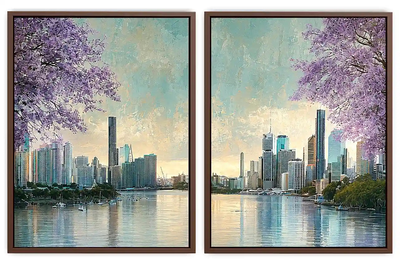 Black Cockatoo Botanical Diptych Wall Art