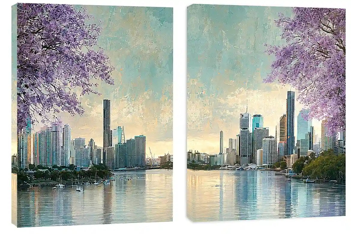 Black Cockatoo Botanical Diptych Wall Art