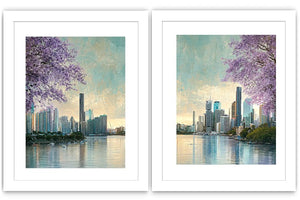 Black Cockatoo Botanical Diptych Wall Art