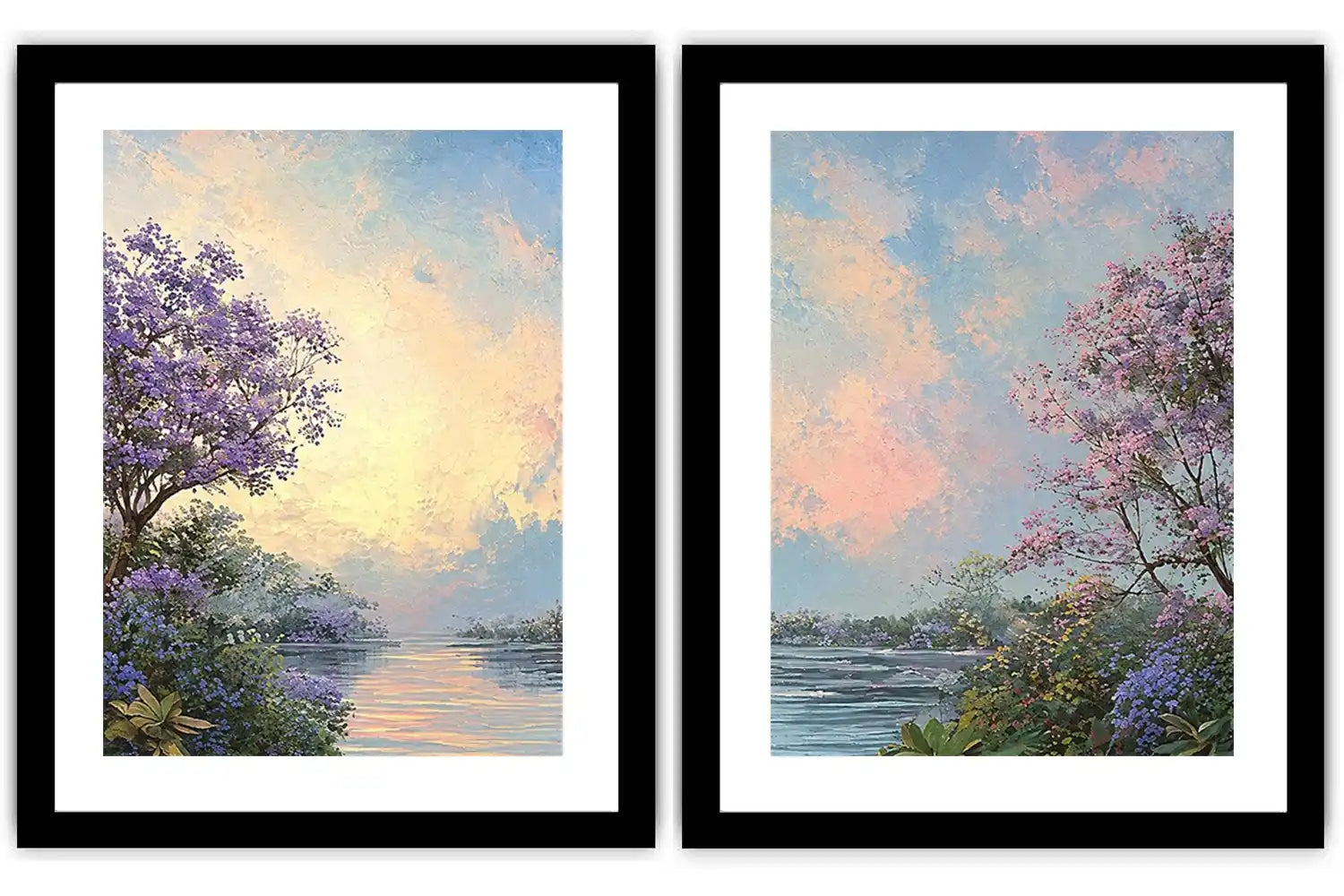 Pink Cockatoo Tropical Floral Diptych Wall Art
