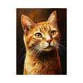 Warm orange cat portrait Canvas Print