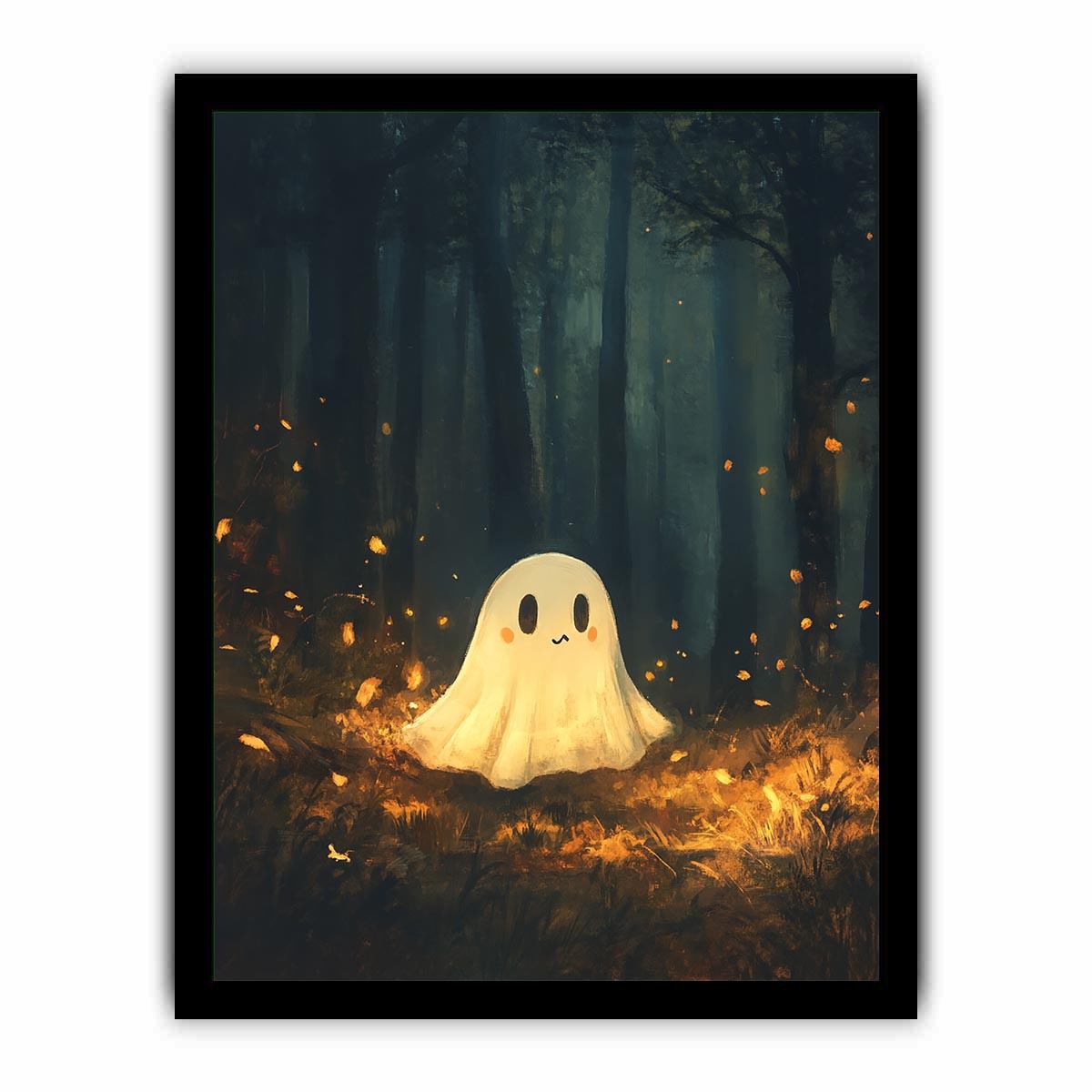 Cute glowing forest ghost Canvas Print