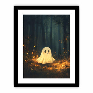 Cute glowing forest ghost Canvas Print