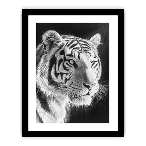 Black and white white tiger Canvas Print