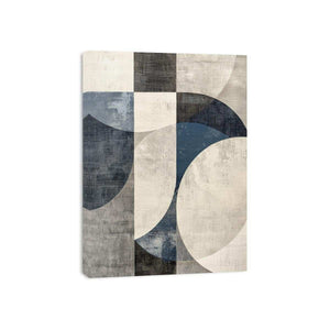 Blue gray geometric abstract Canvas Print