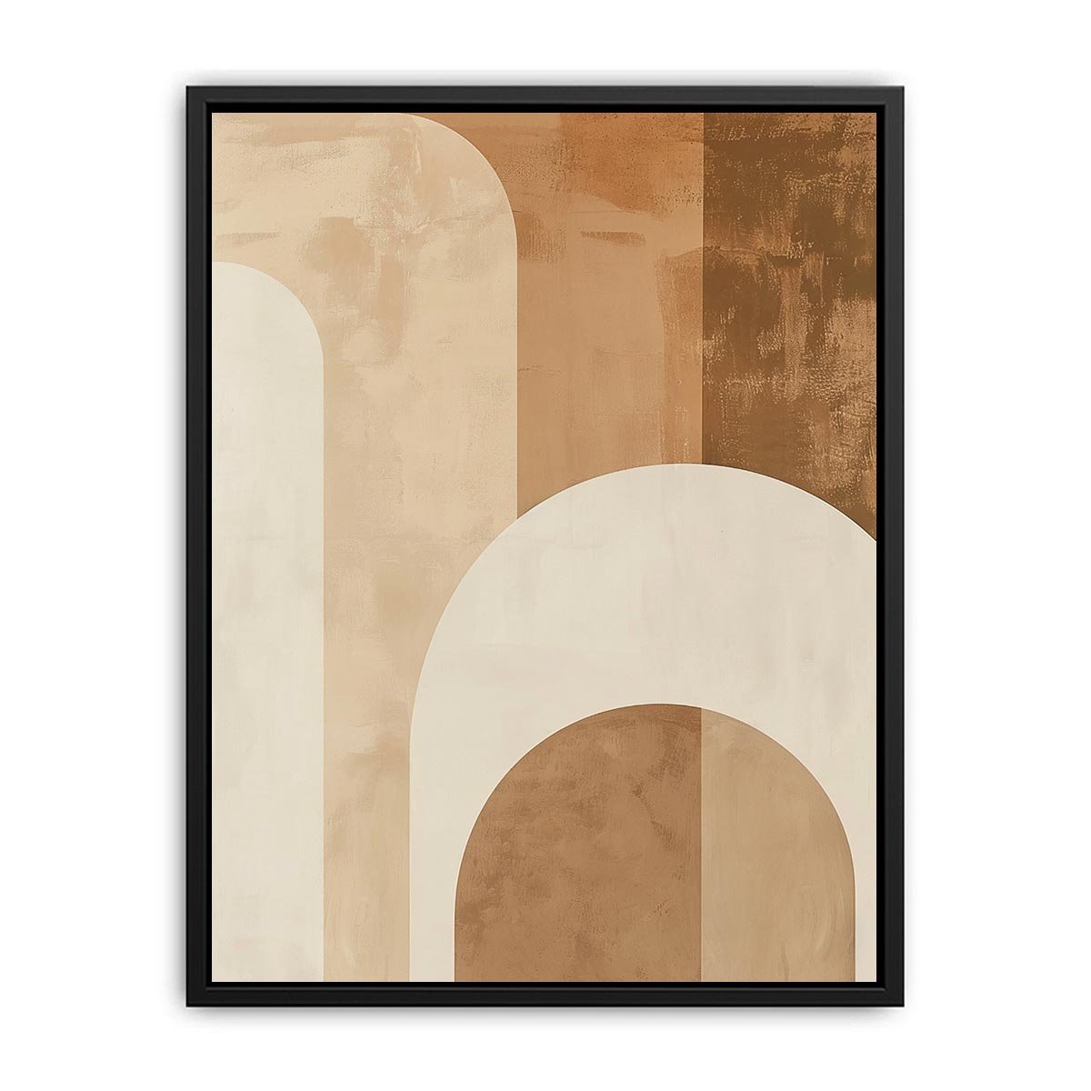 Neutral abstract arches Canvas Print with warm beige tones