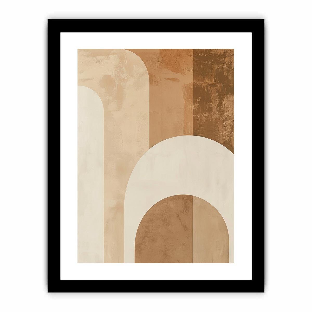 Neutral abstract arches Canvas Print with warm beige tones