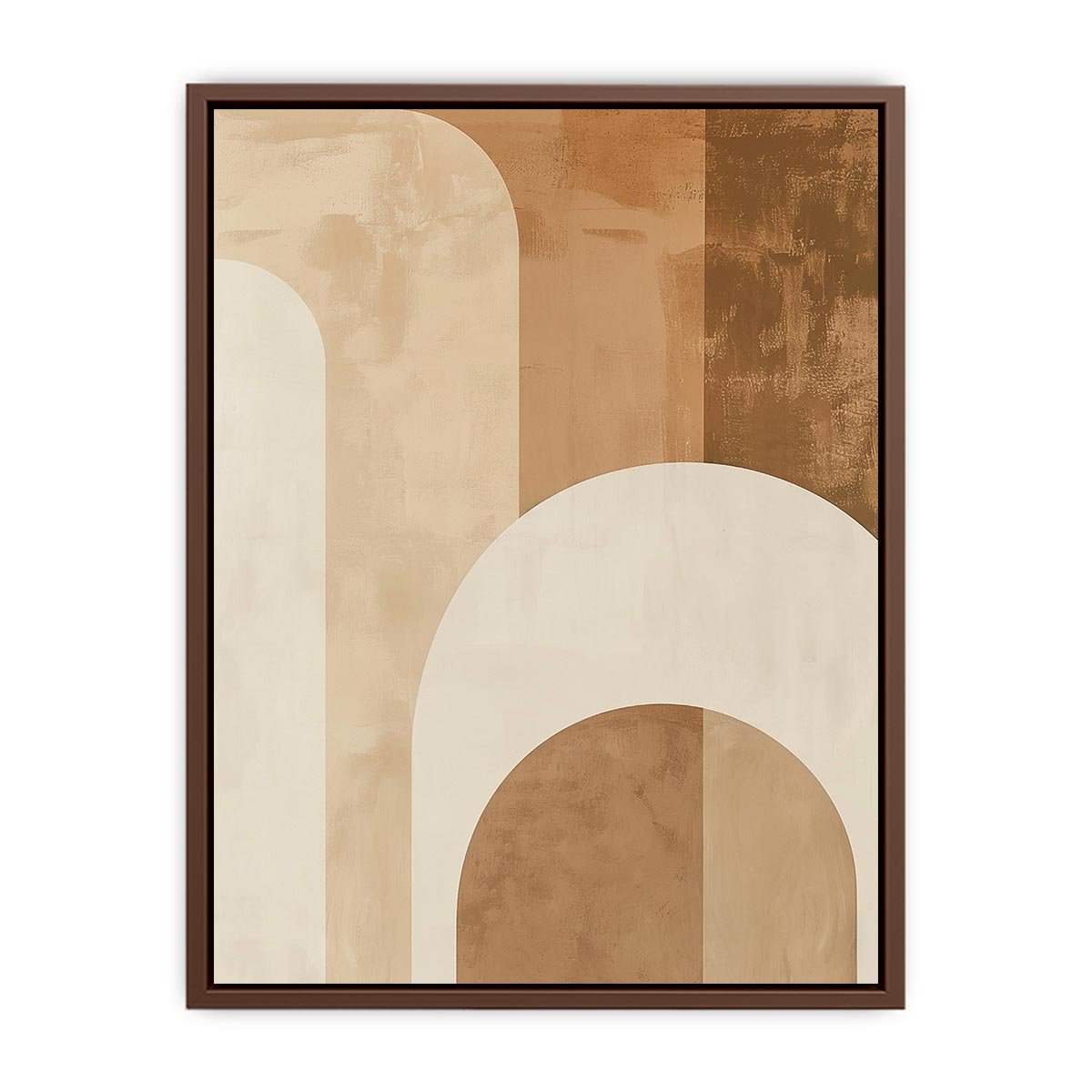 Neutral abstract arches Canvas Print with warm beige tones
