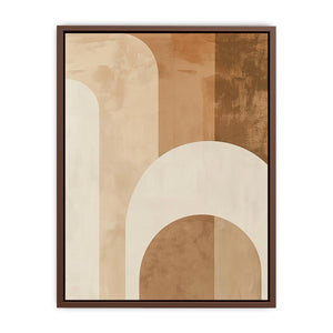 Neutral abstract arches Canvas Print with warm beige tones