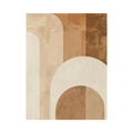 Neutral abstract arches Canvas Print with warm beige tones