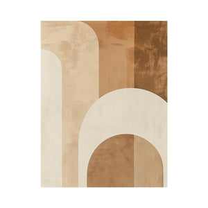 Neutral abstract arches Canvas Print with warm beige tones
