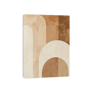 Neutral abstract arches Canvas Print with warm beige tones