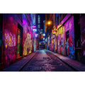 Neon graffiti alley Canvas Print
