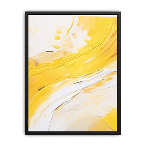 Yellow and white abstract Canvas Print