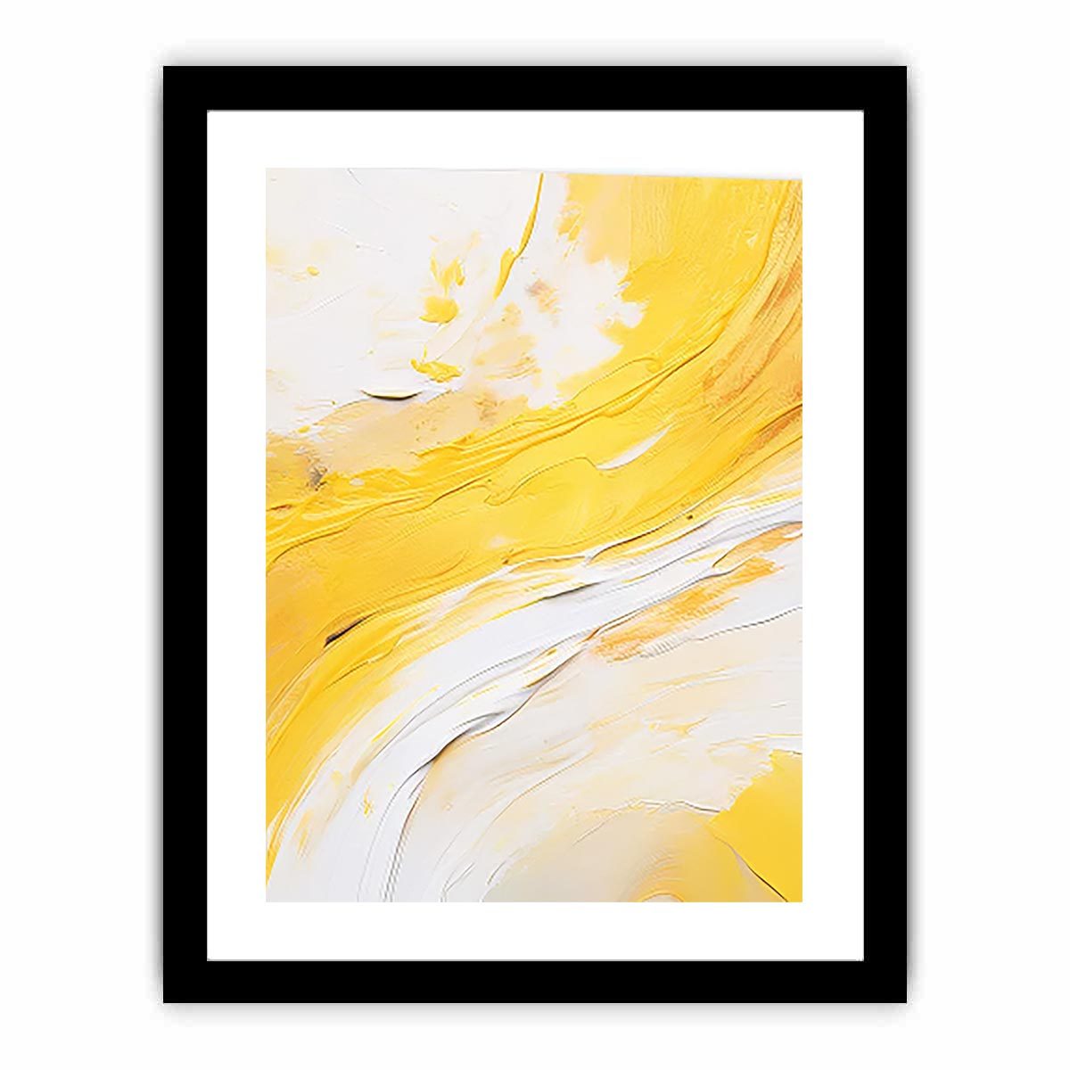 Yellow and white abstract Canvas Print