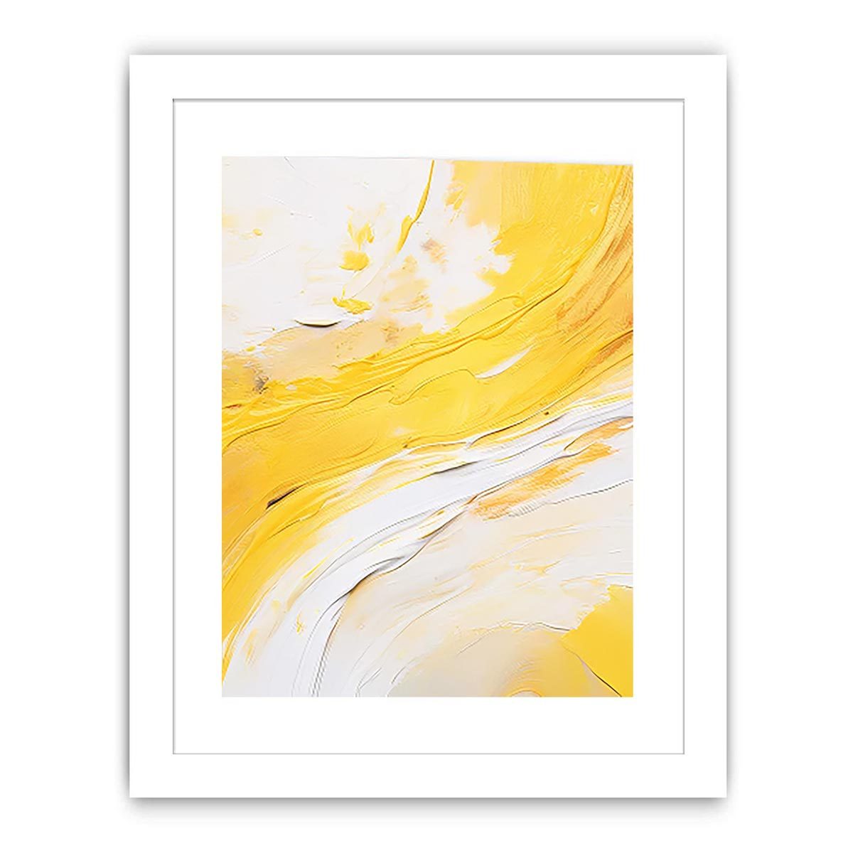 Yellow and white abstract Canvas Print