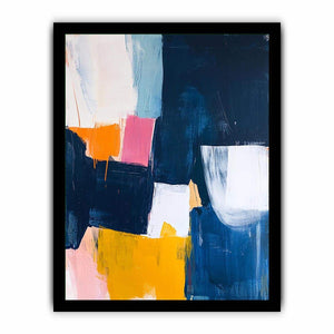 Abstract modern color block artwork