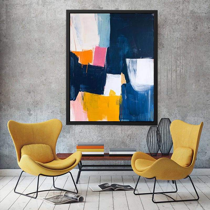 Abstract modern color block artwork