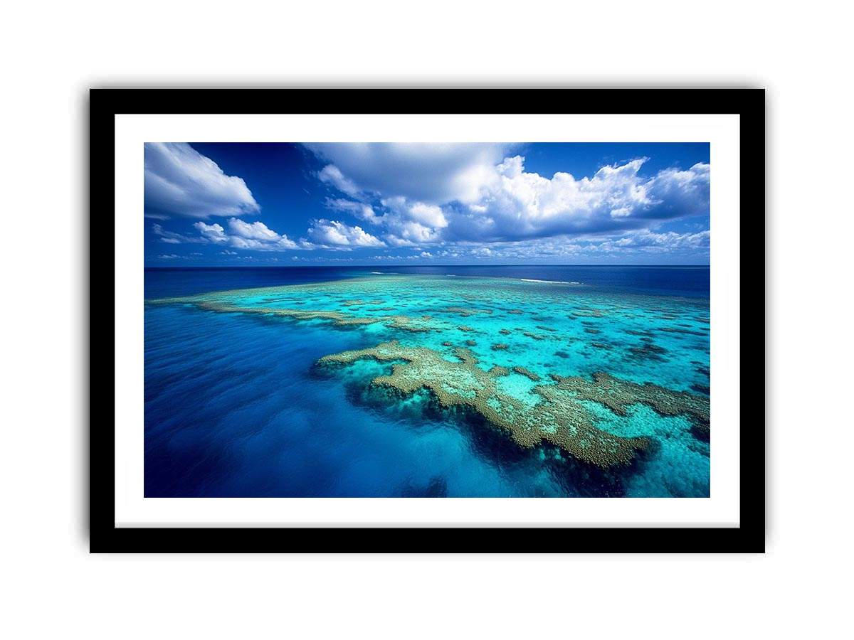 Aerial ocean reef