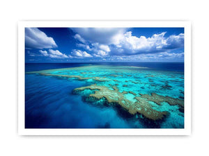 Aerial ocean reef