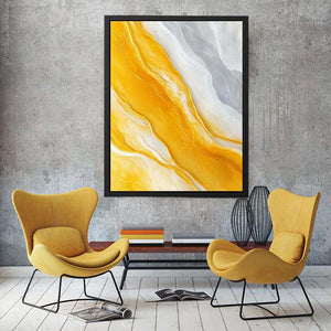 Gold marble abstract artwork