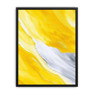 Yellow marble abstract Canvas Print