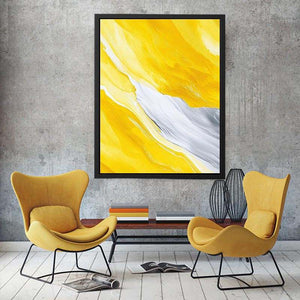 Yellow marble abstract Canvas Print