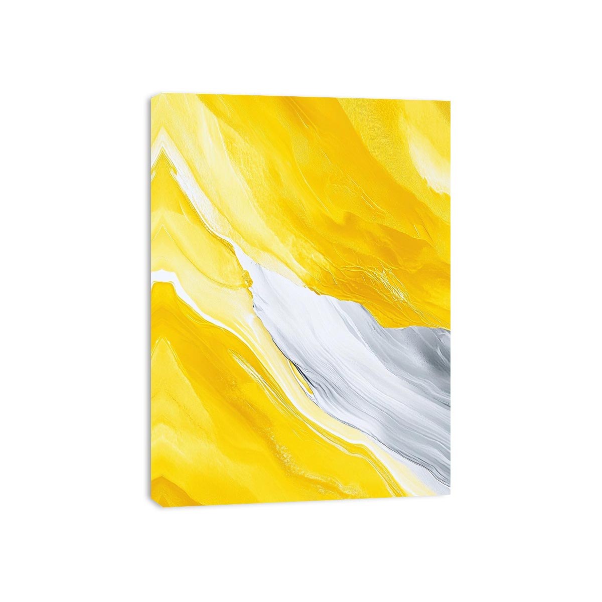 Yellow marble abstract Canvas Print
