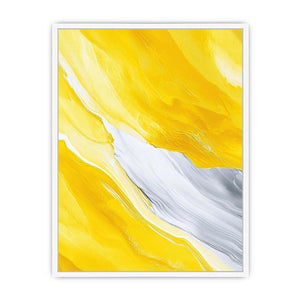 Yellow marble abstract Canvas Print