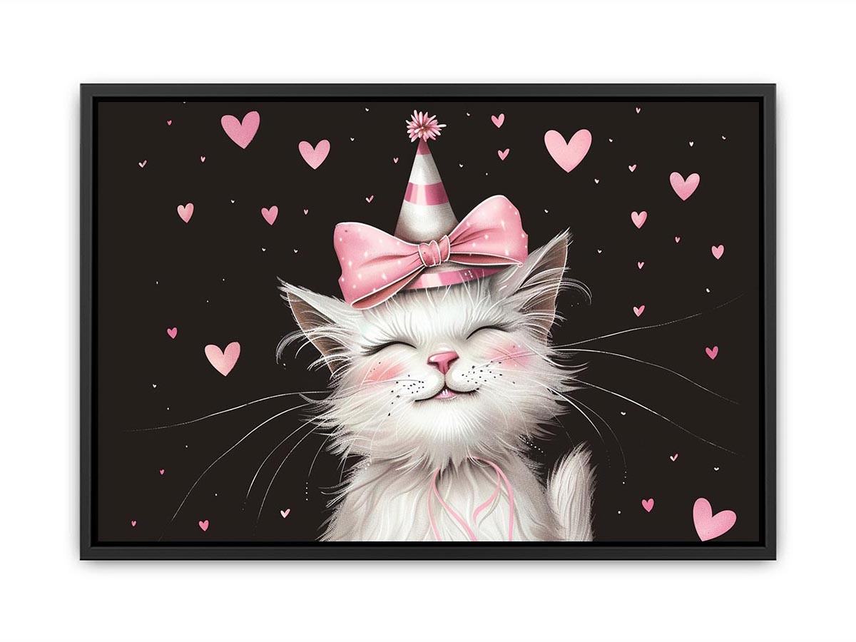 Cute kitten illustration Canvas Print