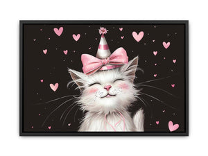Cute kitten illustration Canvas Print