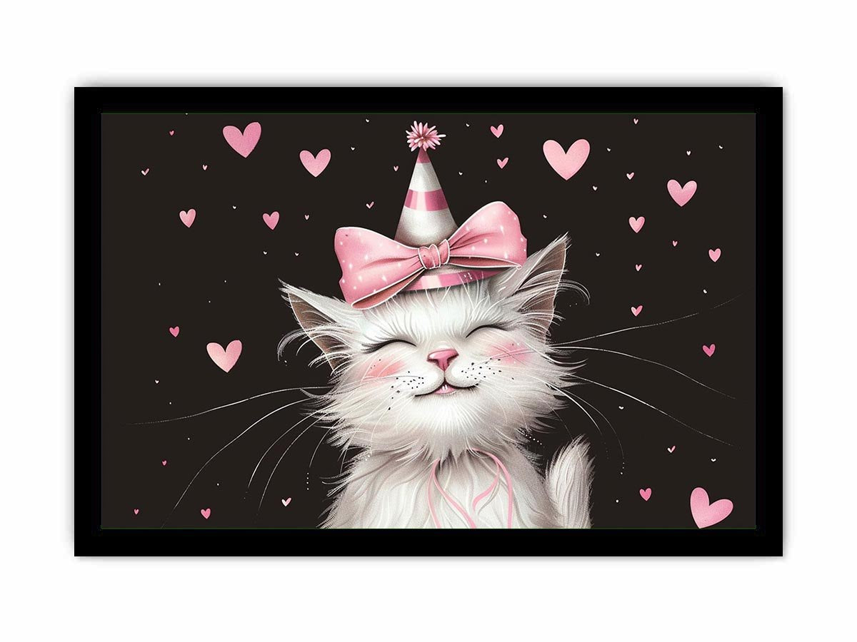 Cute kitten illustration Canvas Print
