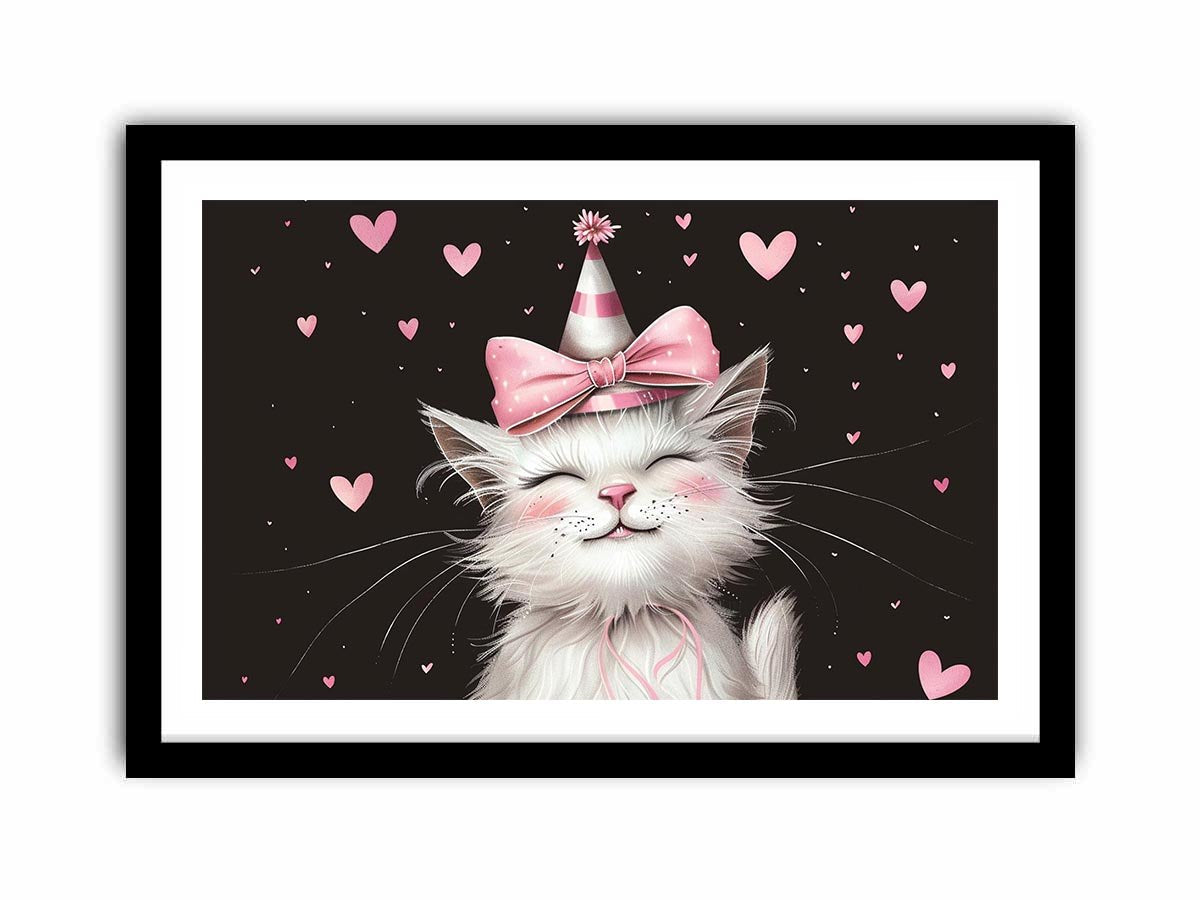 Cute kitten illustration Canvas Print