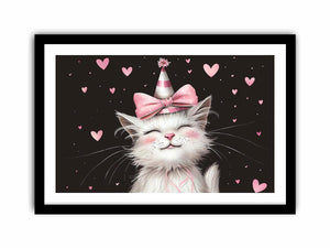 Cute kitten illustration Canvas Print