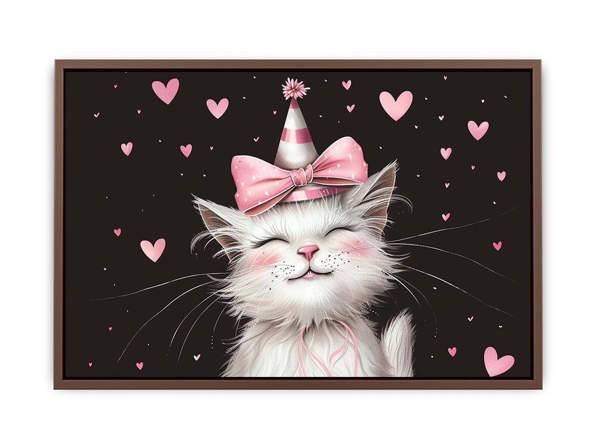 Cute kitten illustration Canvas Print