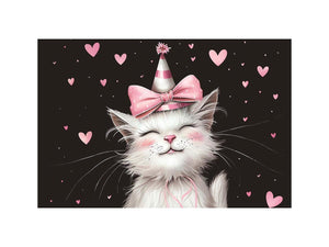 Cute kitten illustration Canvas Print
