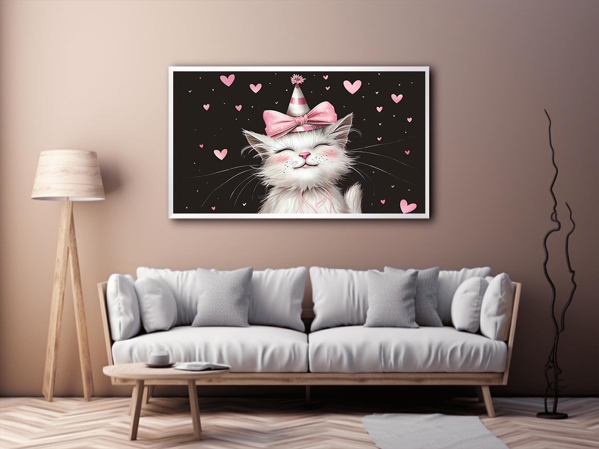 Cute kitten illustration Canvas Print