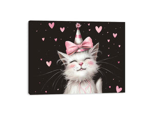 Cute kitten illustration Canvas Print