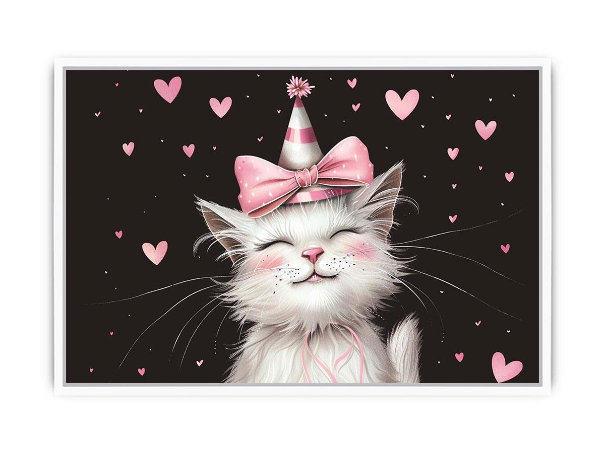 Cute kitten illustration Canvas Print