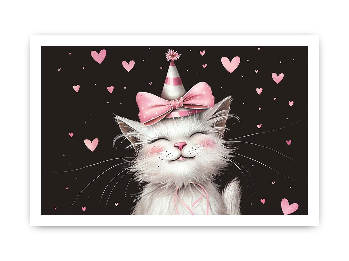Cute kitten illustration Canvas Print