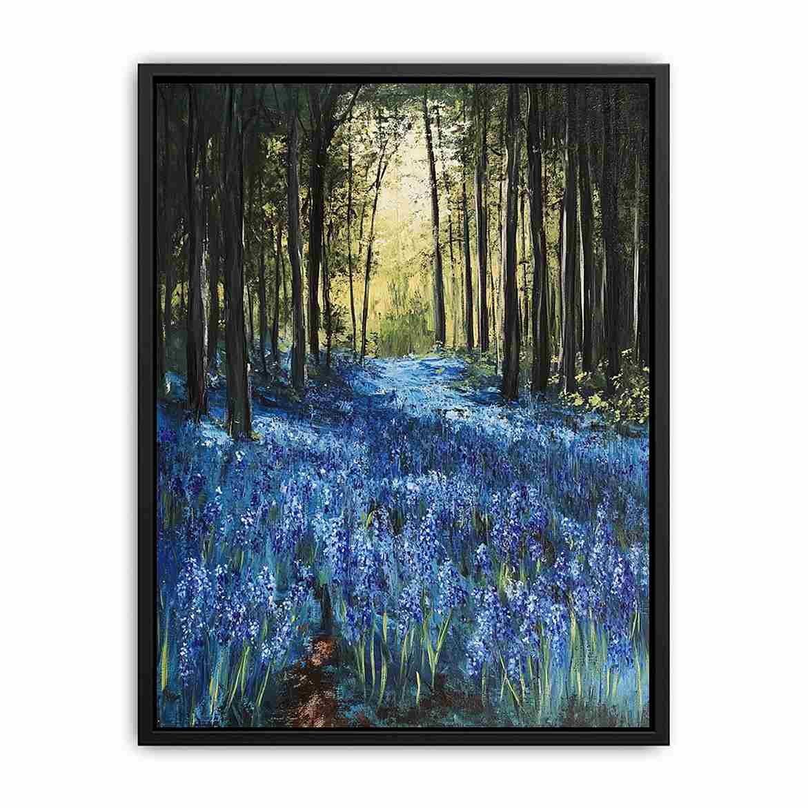 Bluebell forest landscape artwork