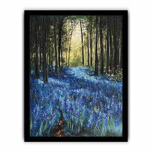Bluebell forest landscape artwork