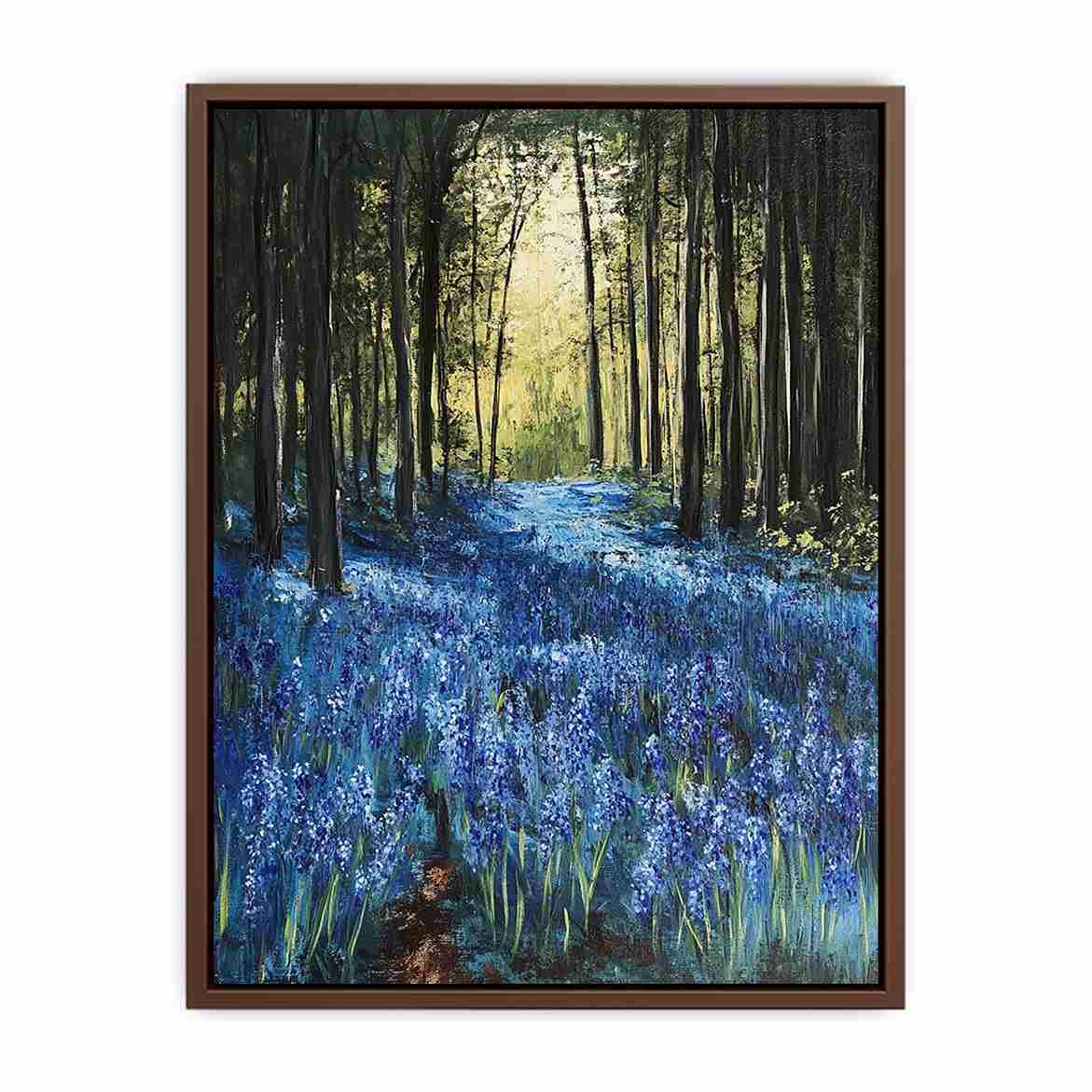 Bluebell forest landscape artwork