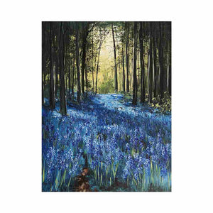 Bluebell forest landscape artwork