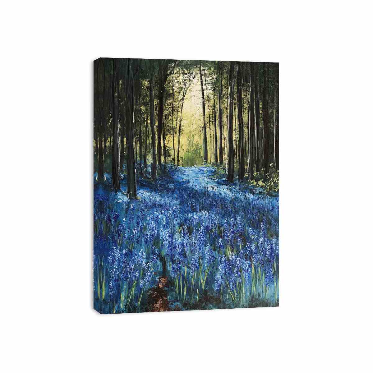 Bluebell forest landscape artwork